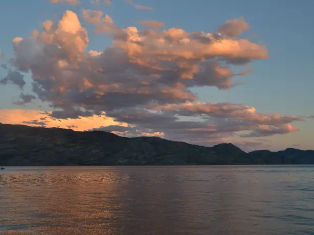CA British Columbia Okanagan Valley Okanagan Lake Sunset