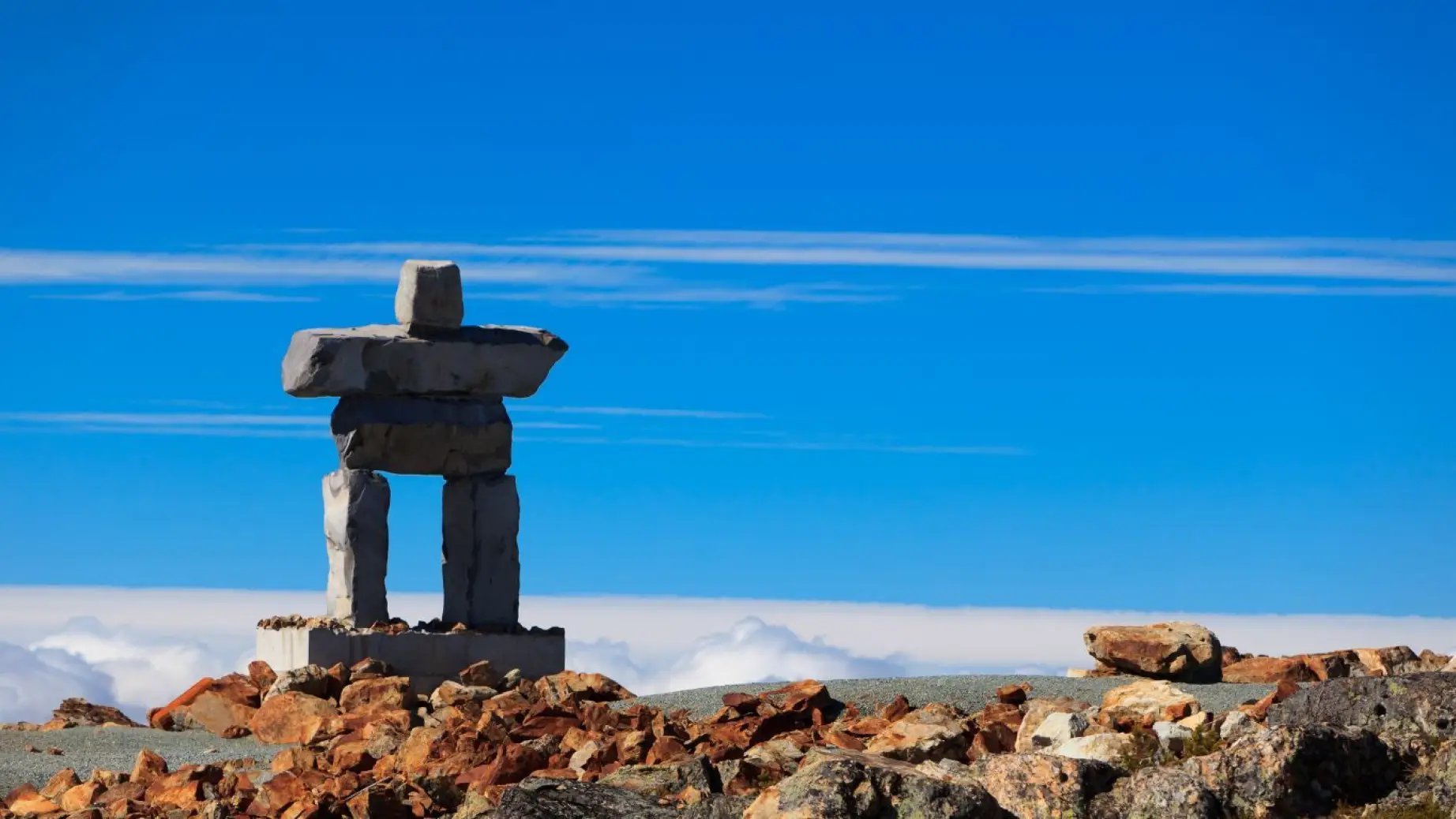 Can BC Whistler Mountain Inukshuk