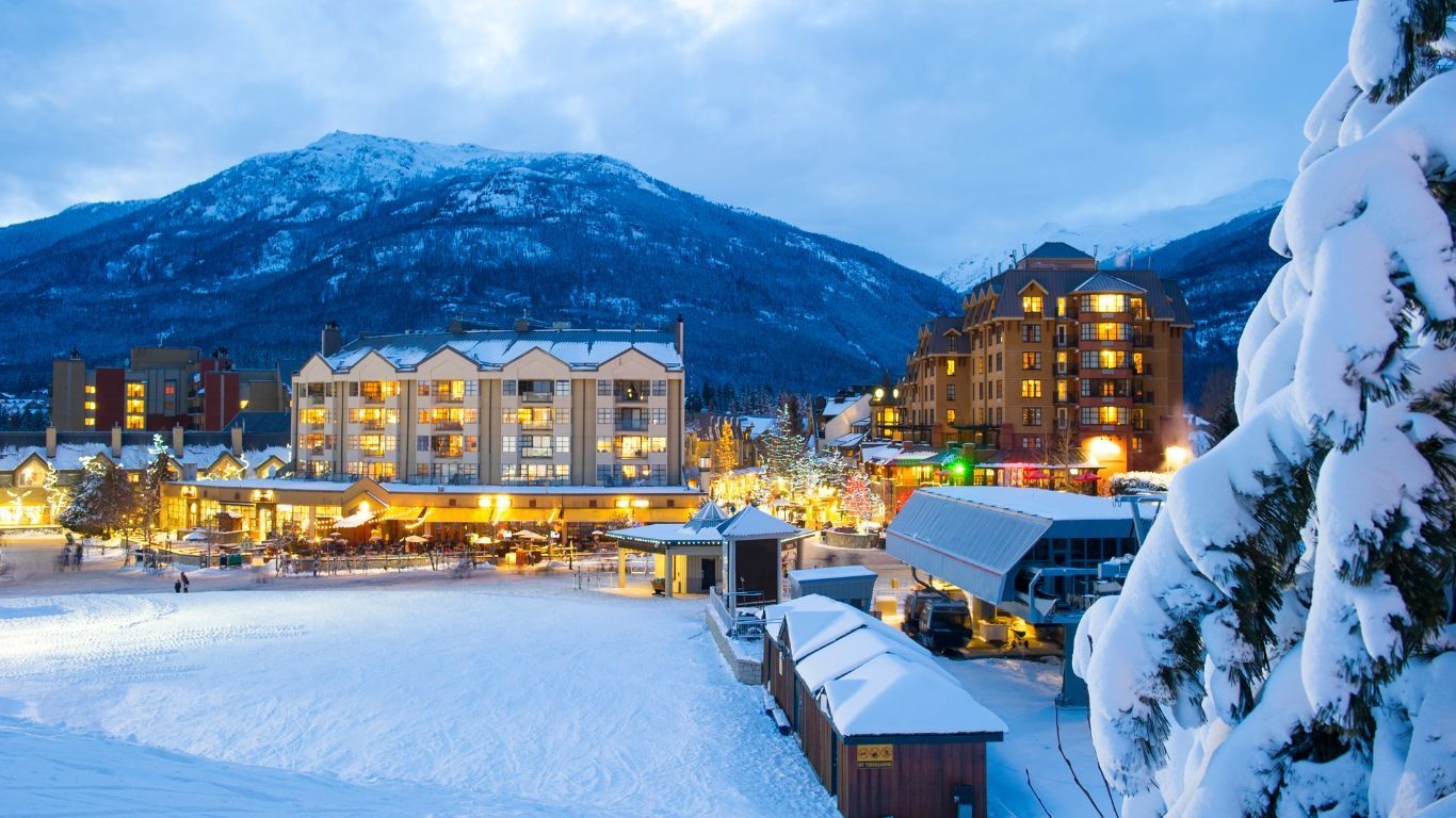 Can Whistler Village winter view