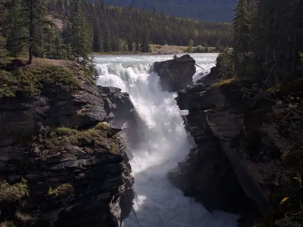 Canada icefields parkway athabasca falls waterfall