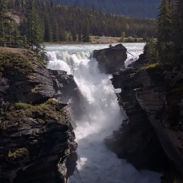 Canada icefields parkway athabasca falls waterfall