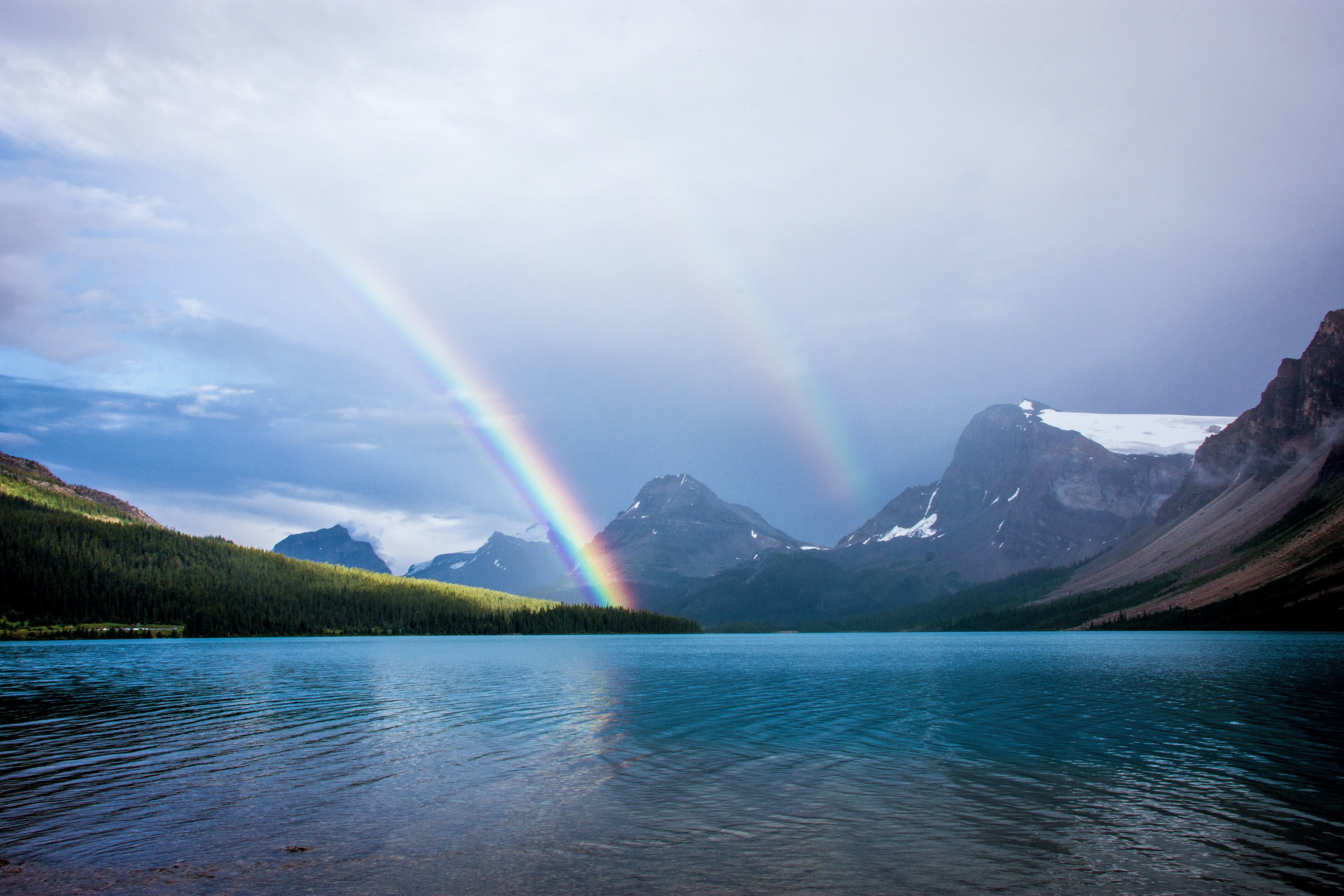 Canada icefields parkway bow lake rainbow david brooke martin