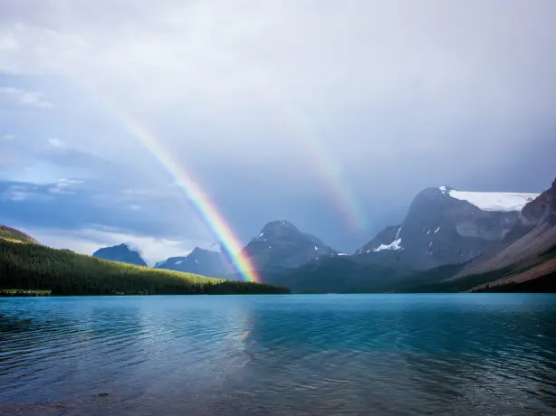 Canada icefields parkway bow lake rainbow david brooke martin