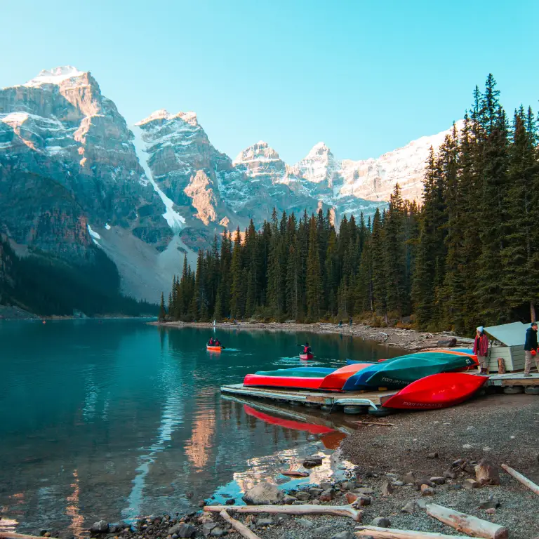 Banff lake kayak