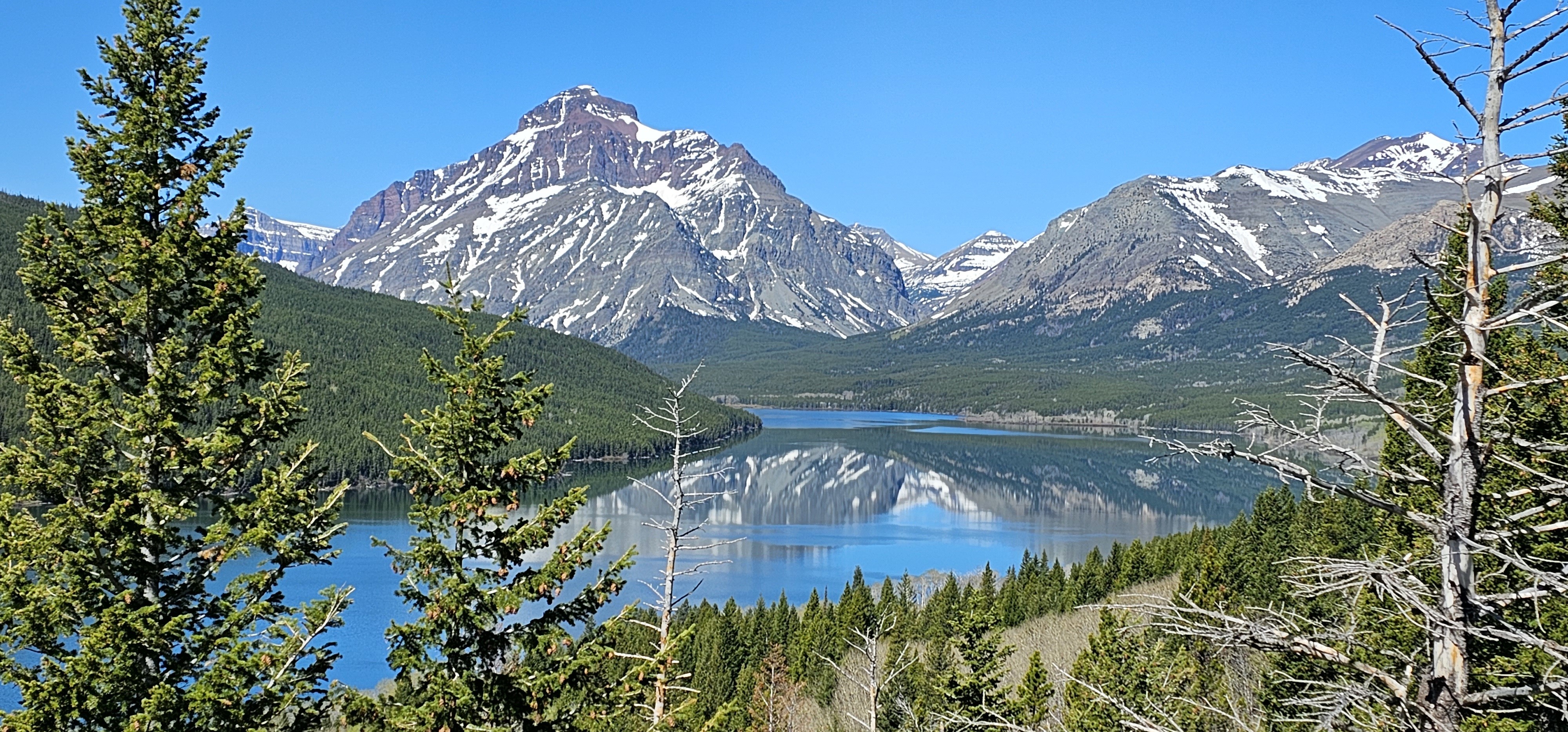 US Montana Glacier National park mountain and lake