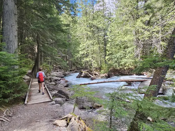 US Montana Glacier National park walking