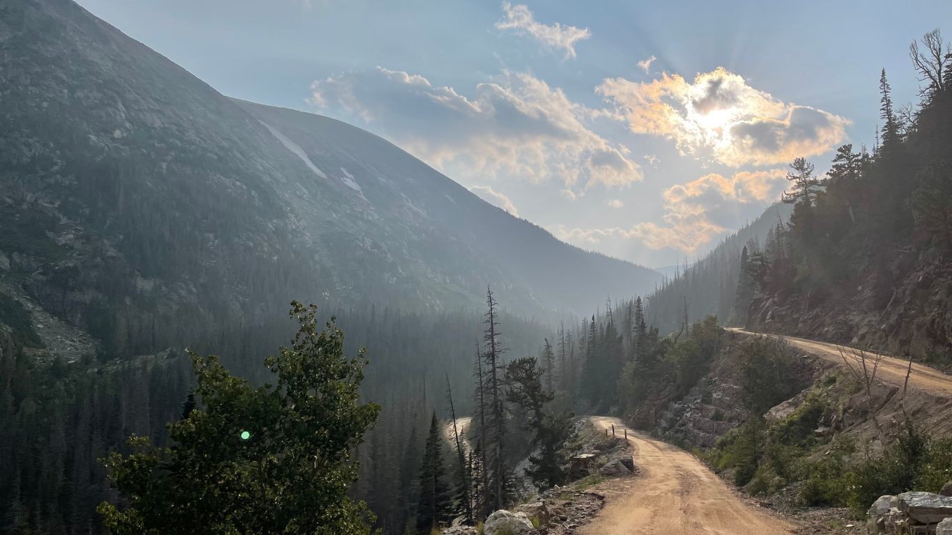 US mountain west Rocky Mountain National Park Bear Old Fall River Rd