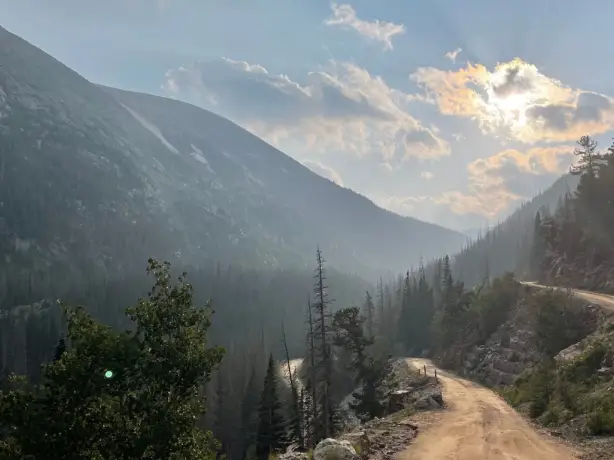 US mountain west Rocky Mountain National Park Bear Old Fall River Rd