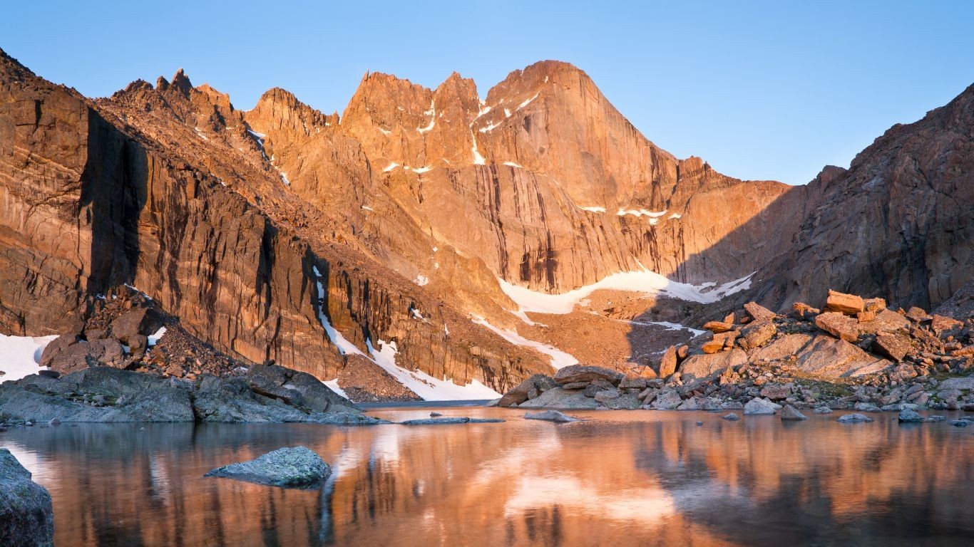 US mountain west Rocky Mountain National Park Longs Peak