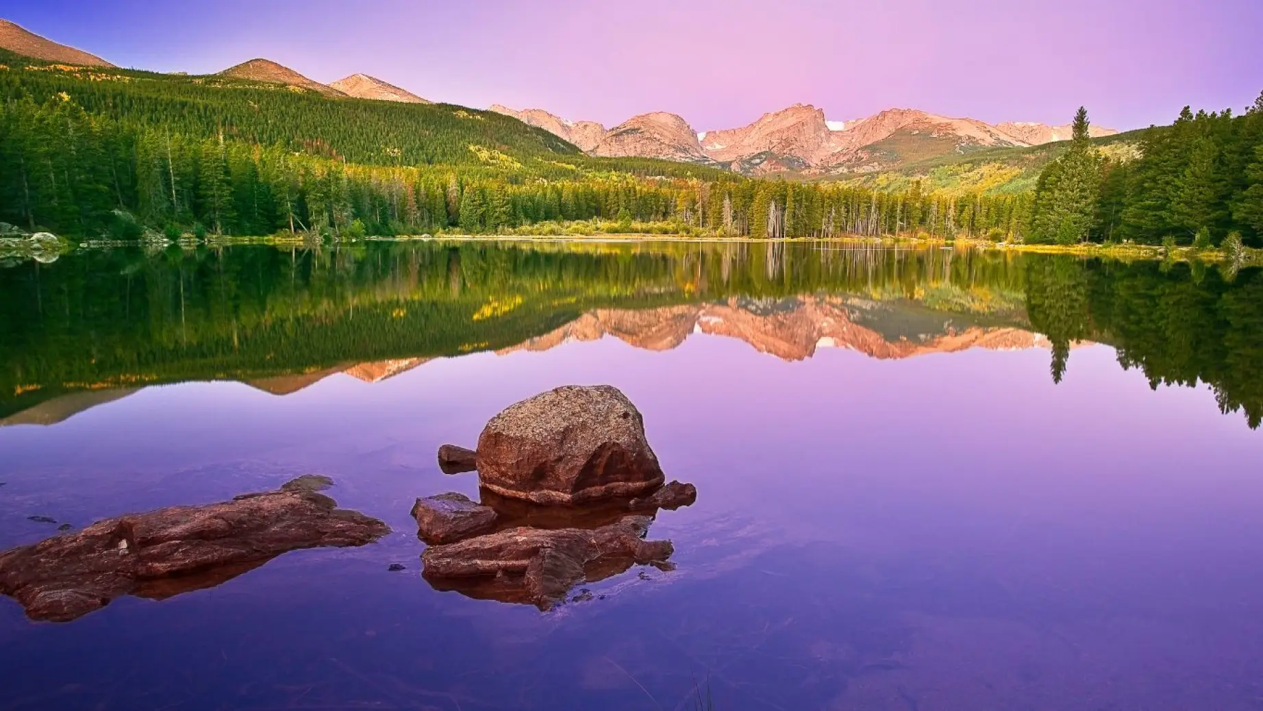 US mountain west Rocky Mountain National Park sunrise