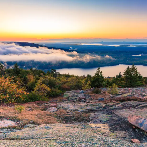 USA New England Maine Cadillac Mountain