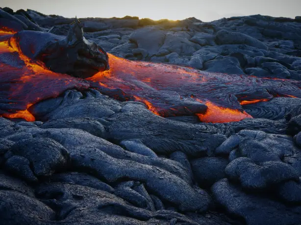 USA Volcanoes Nationalpark Hawaii Lavafeld