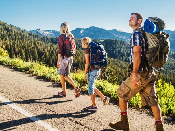 USA Familie wandern