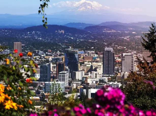 US Oregon Portland view of the city