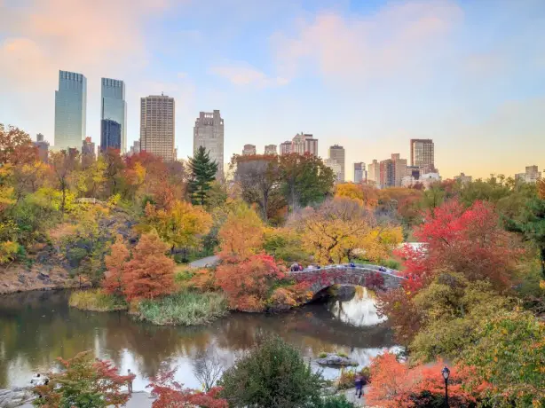 Autumn colours in New York City's Central Park, USA