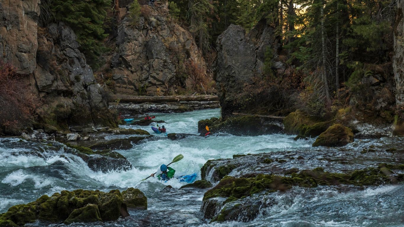 US Oregon Bend Benham Falls rapids