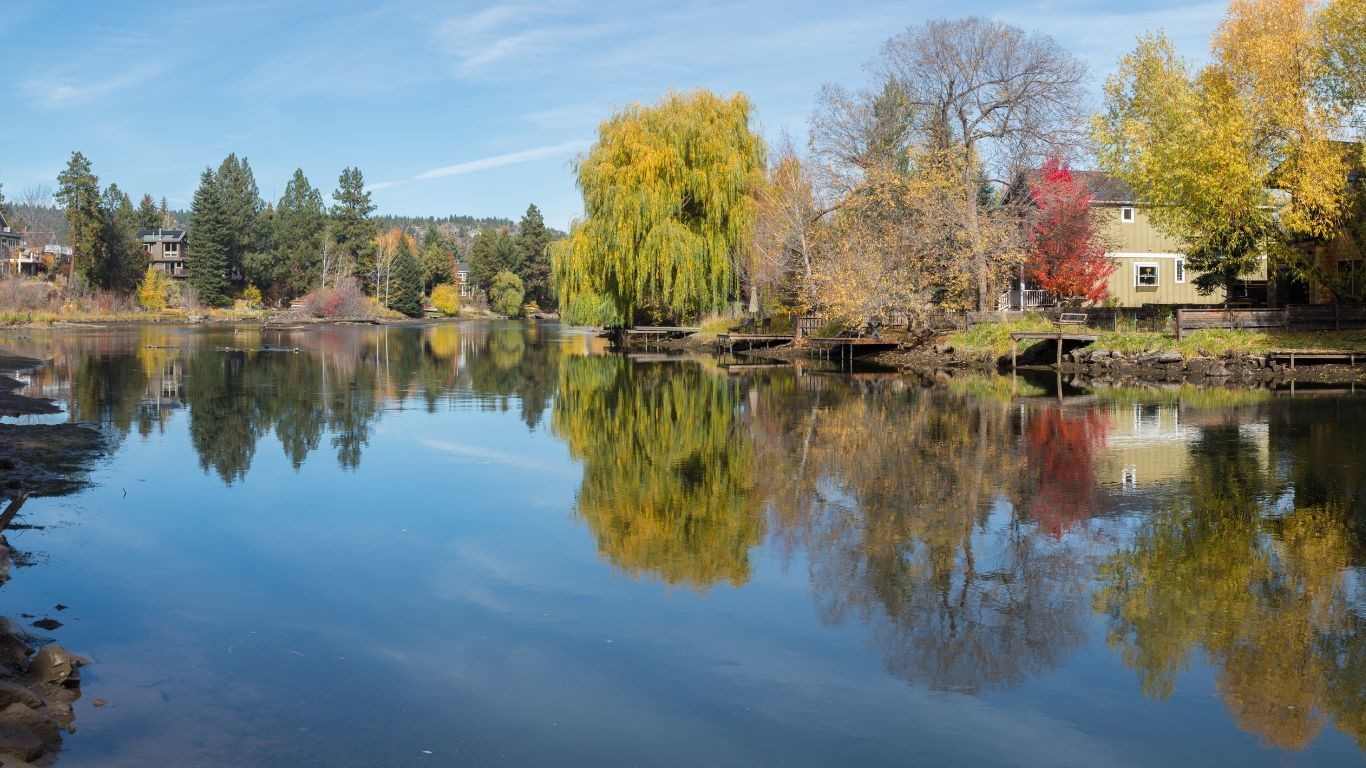 US Oregon Bend Deschutes River near downtown