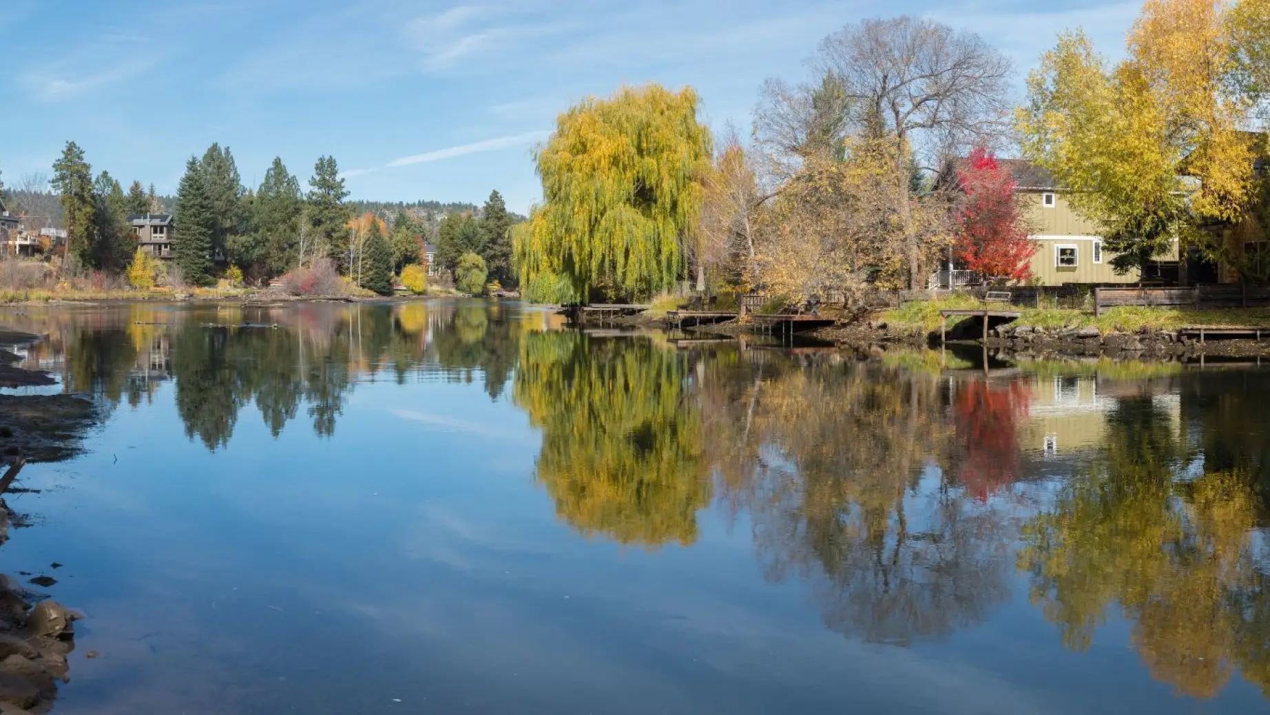 US Oregon Bend Deschutes River near downtown