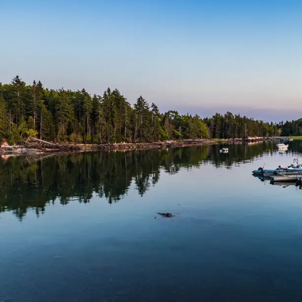 USA New England Maine Bar Harbor lake