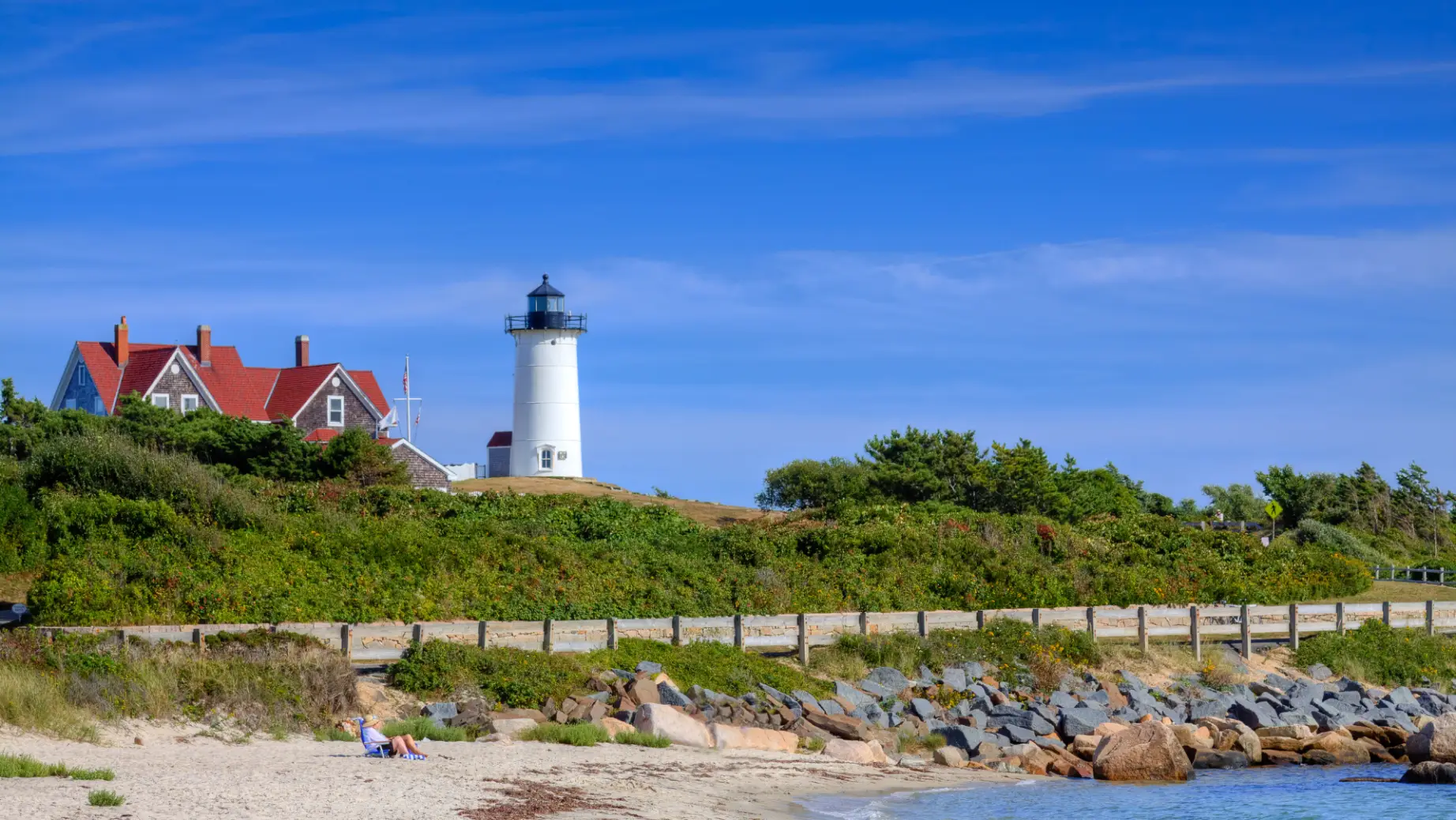 USA New England Massachusetts Nobska Point Lighthouse