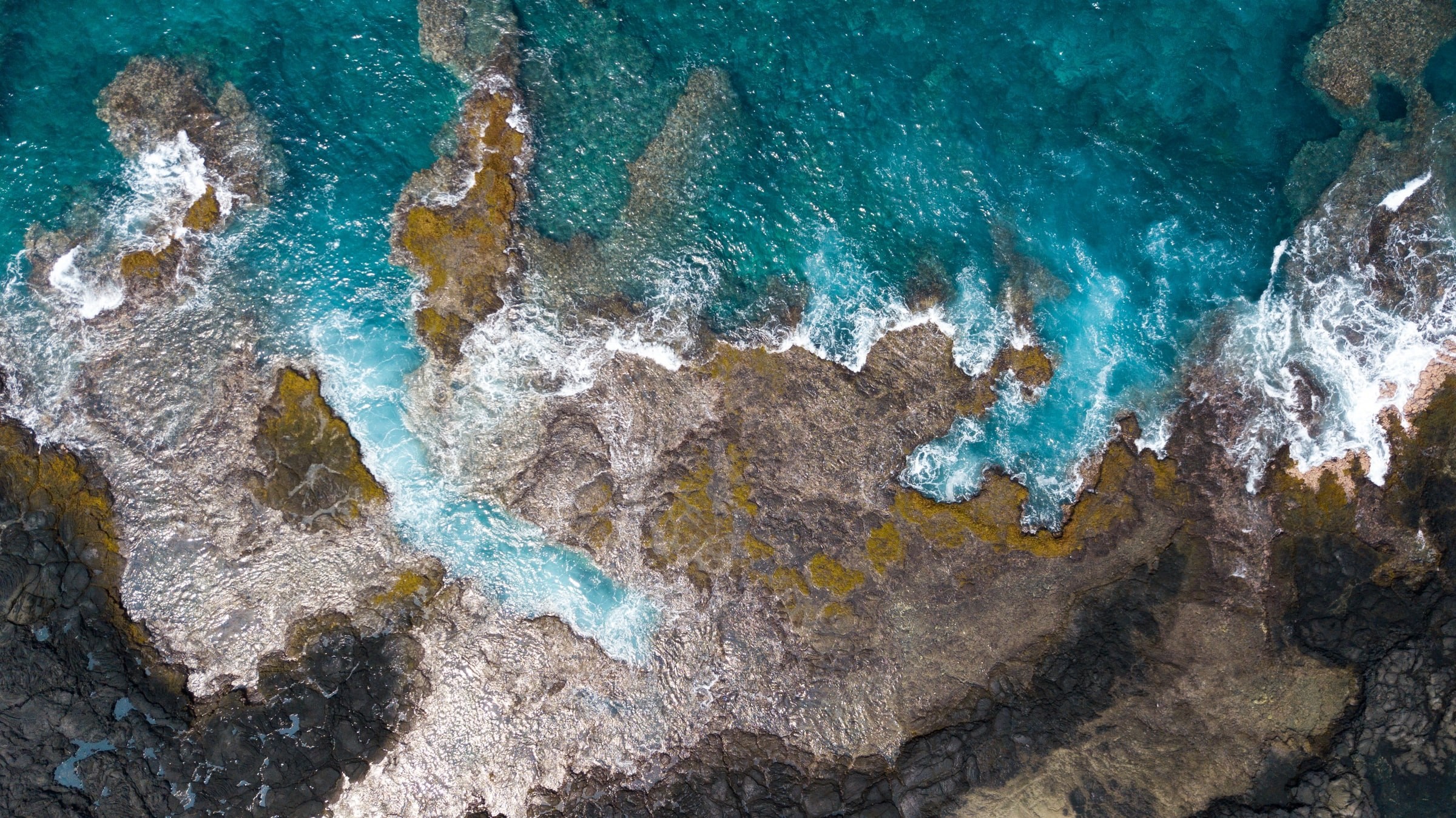 United states hawaii honalo ocean rocks