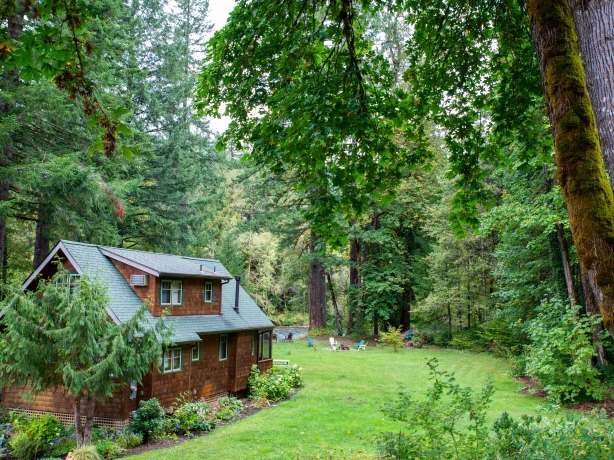 USA Unterkunft Historic Log Cabin Bend