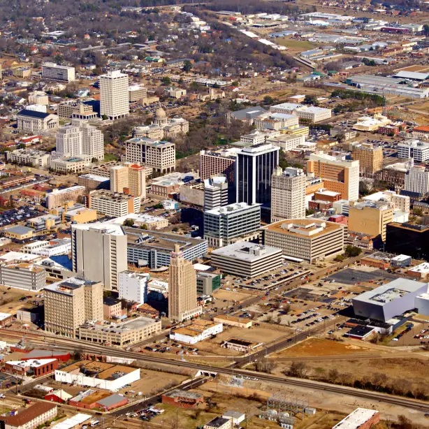 US mississippi jackson aerial