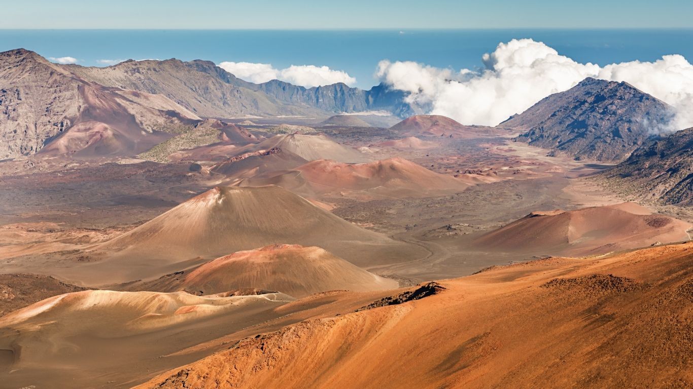 USA Hawaii Haleakala National Park crater