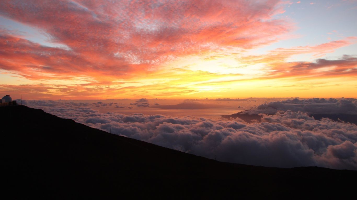 USA Hawaii Haleakala National Park sunset