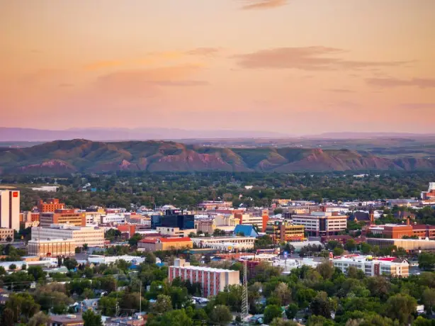 USA Montana Billings sunset