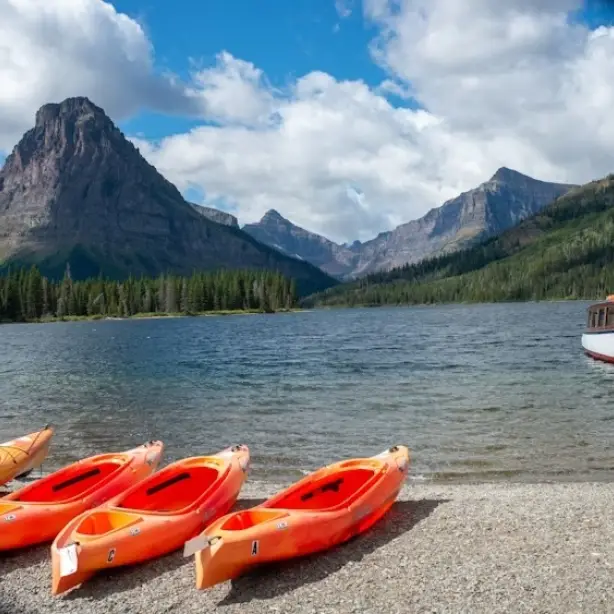 Usa montana glacier national park lake kayaking copy
