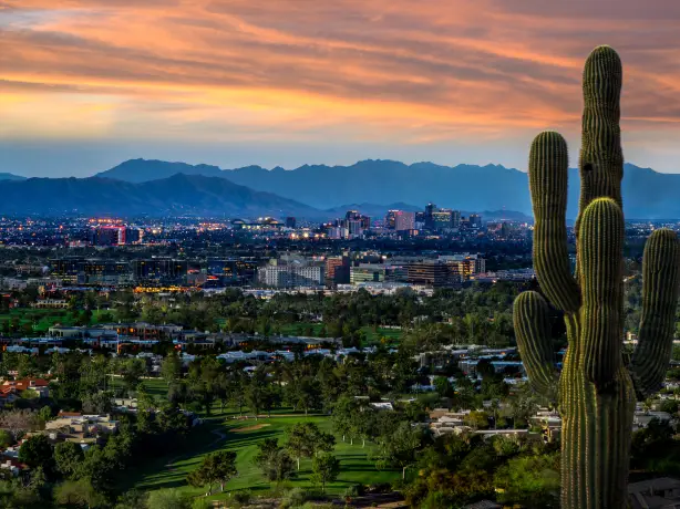 Photos phoenix az Downtown Phoenix Skyline from Phoenix Mountains Preserve