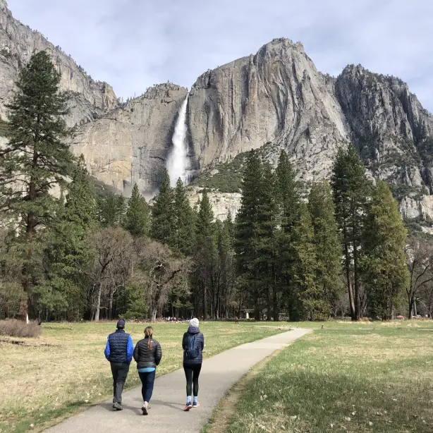 united-states-california-Yosemite National Park-walking-friends