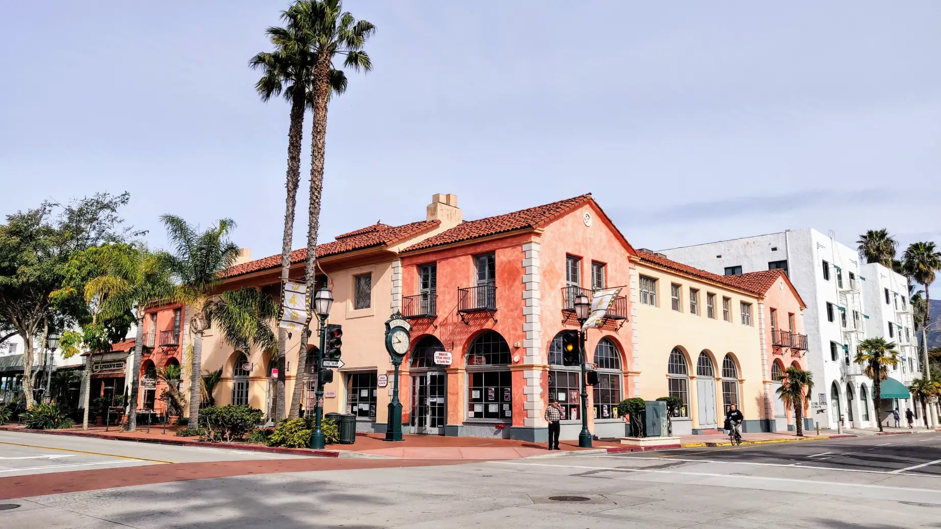 Historic street in downtown Santa Barbara