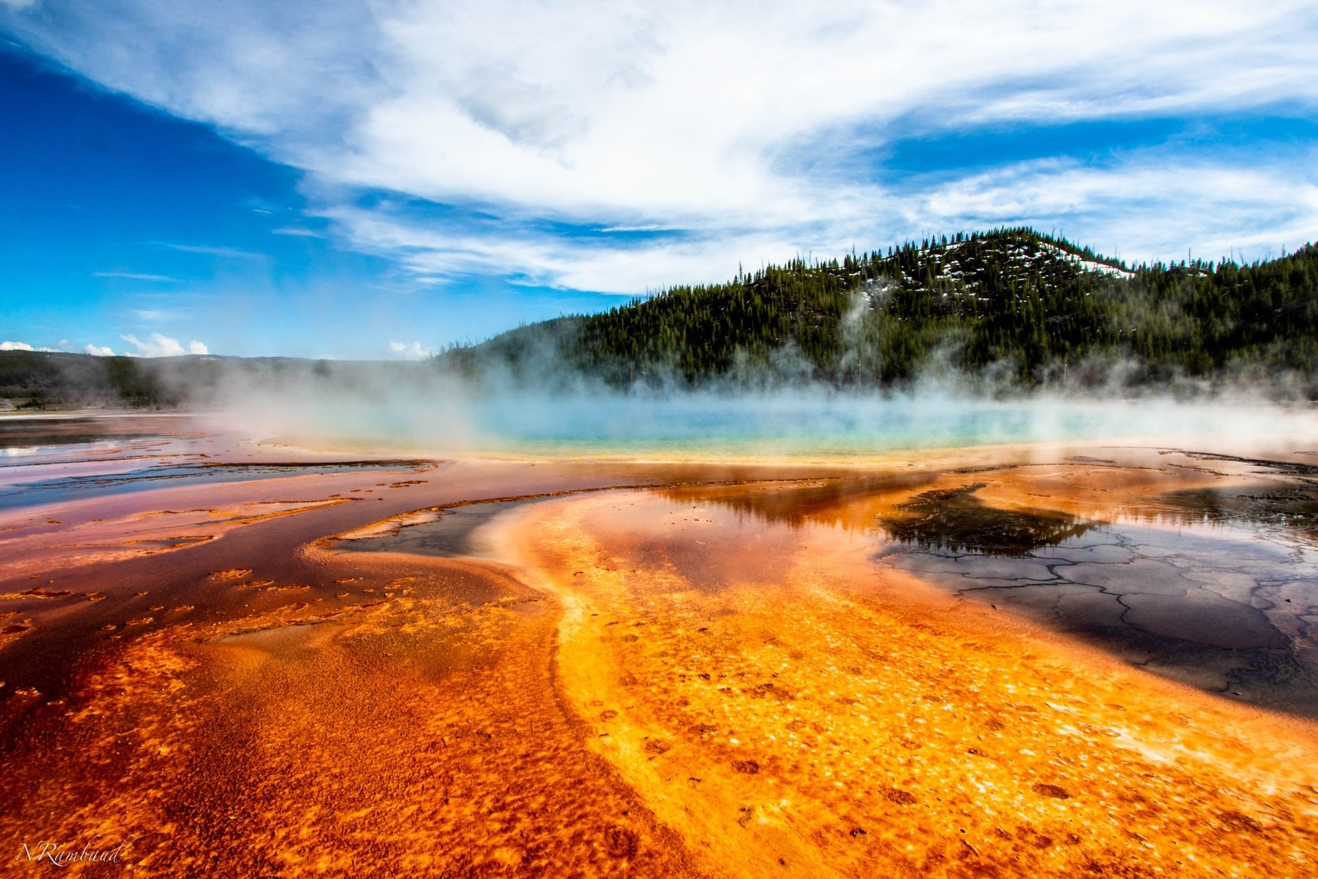 USA Wyoming Yellowstone Nationalpark heiße Quelle
