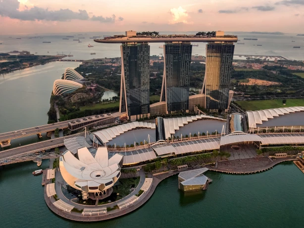 View of skyscrapers in Singapore