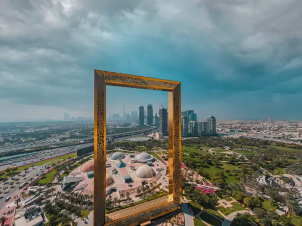 Een groot skelet in Dubai