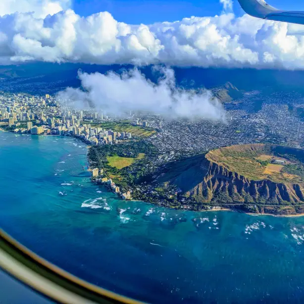Usa hawaii honolulu diamond head aerial shot unsplash