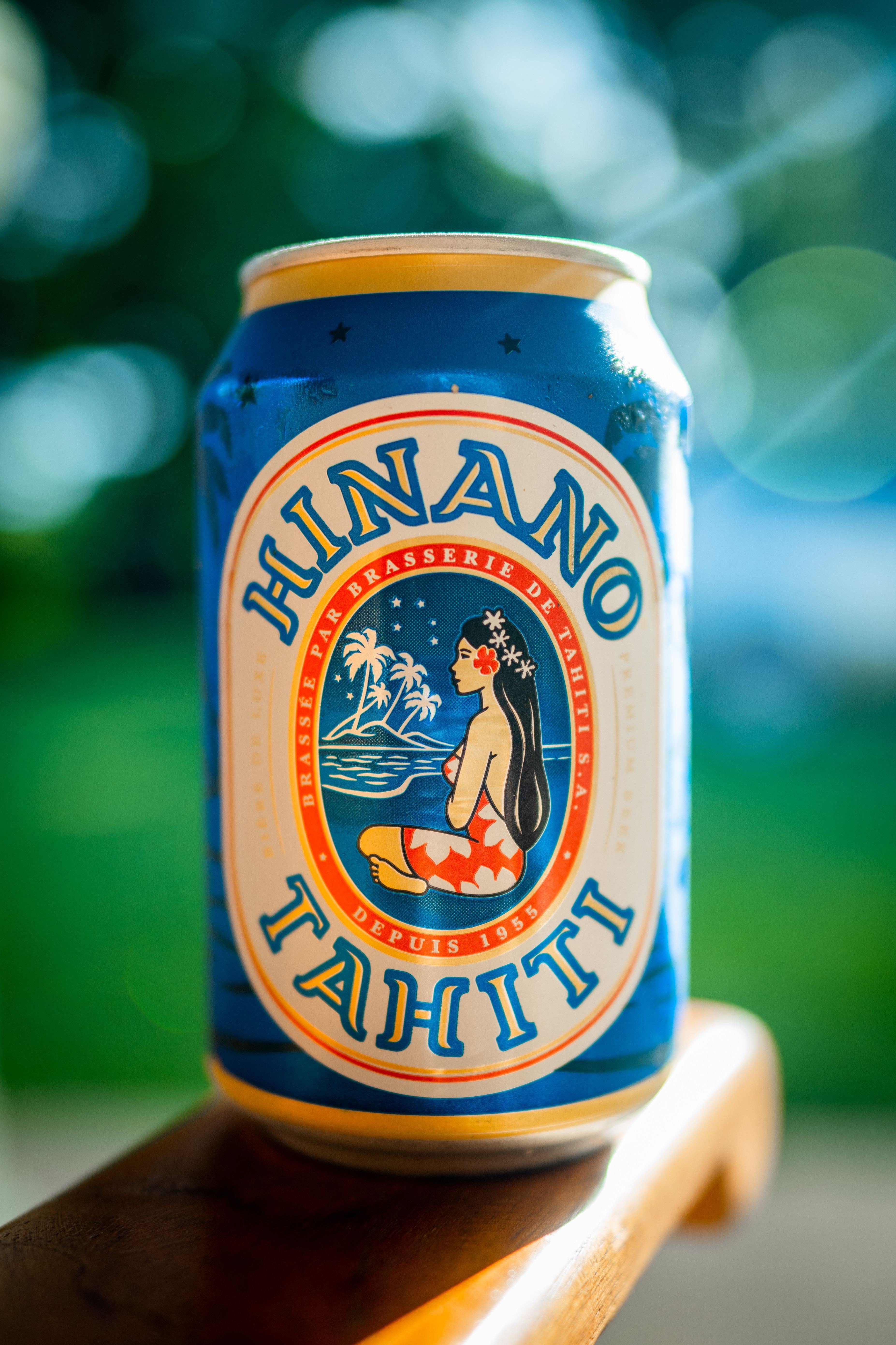 Pacific eilanden Tahiti lokaal bier blikje