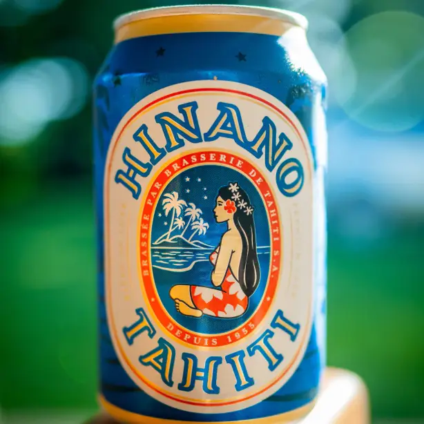 Pacific eilanden Tahiti lokaal bier blikje