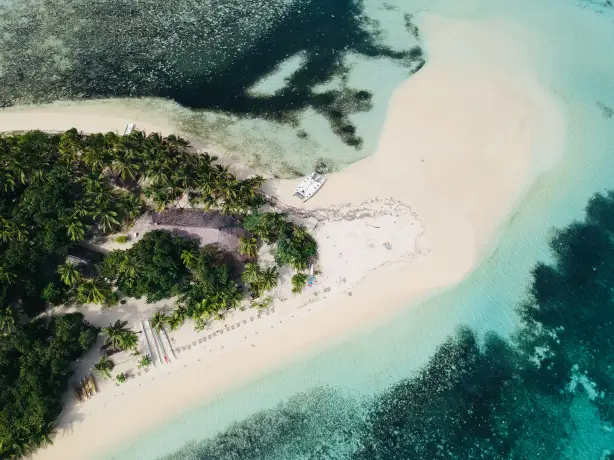 Aerial coastal view