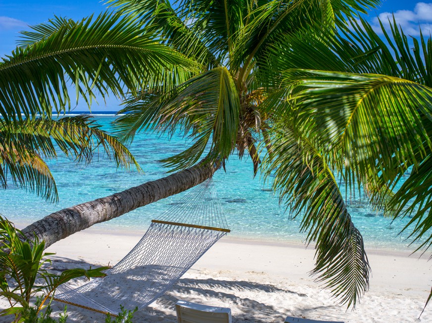 Cookeilanden strand met hangmat