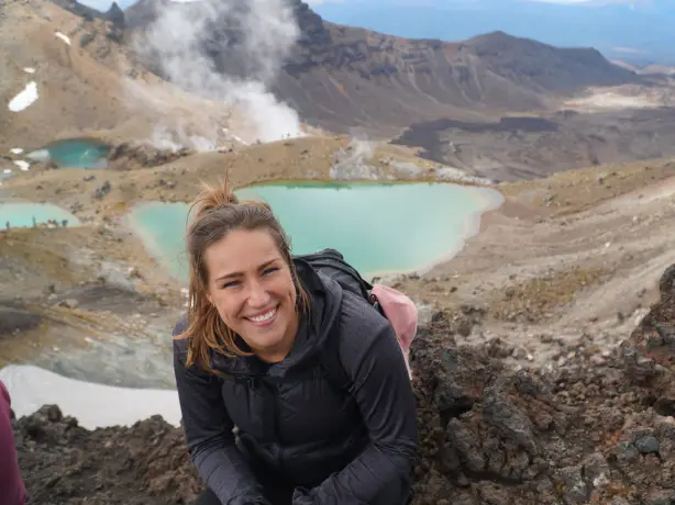 Reiseberaterin Simone im Tongariro-Nationalpark in Neuseeland