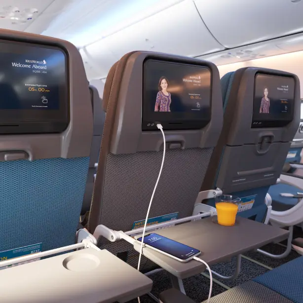 Singapore Airlines Unterhaltung in der Economy Class
