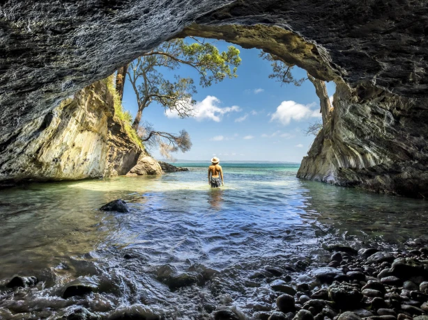 Au nsw jervis bay murrays beach sea cave