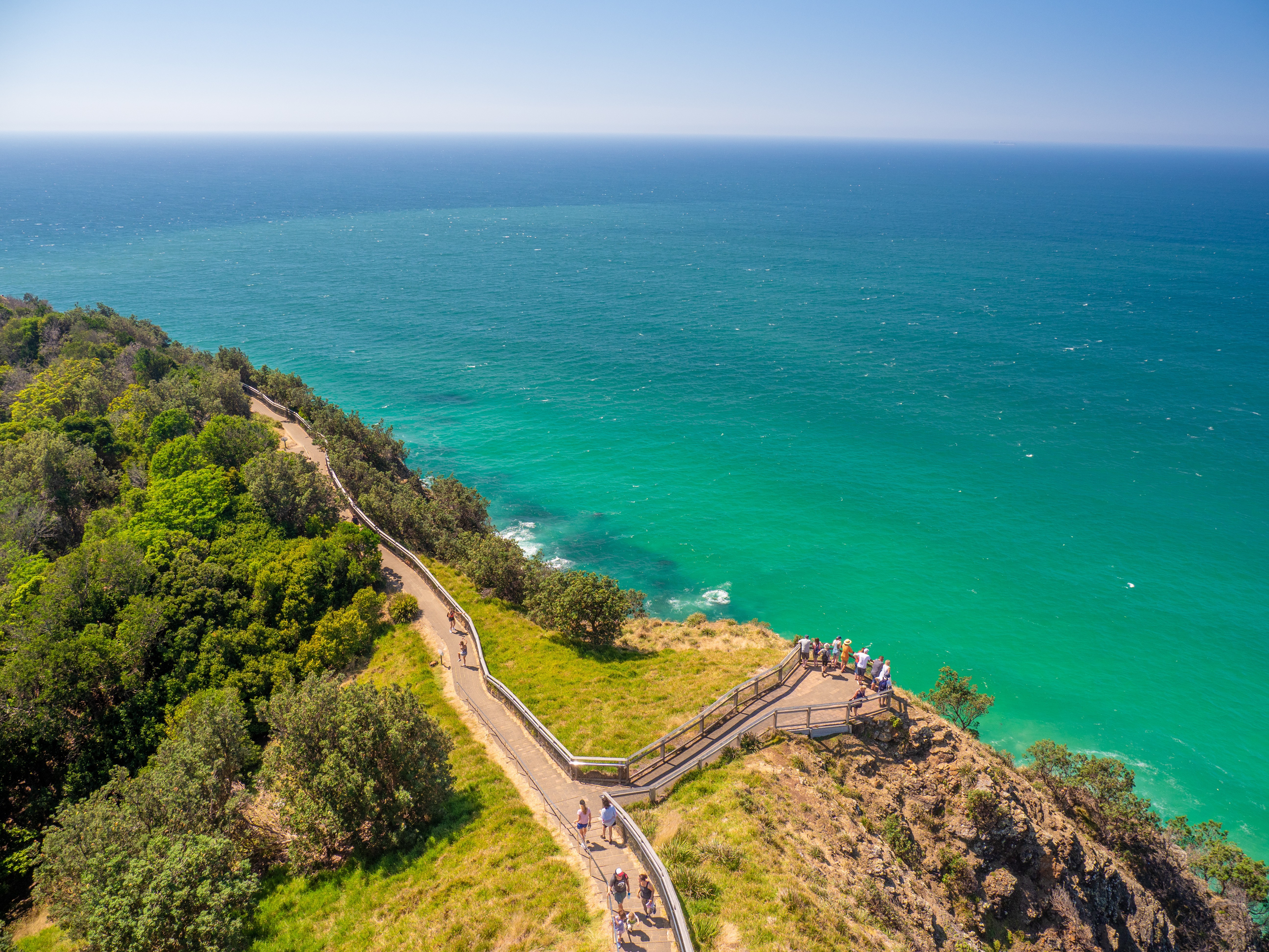 Aus nsw byron bay coast line view
