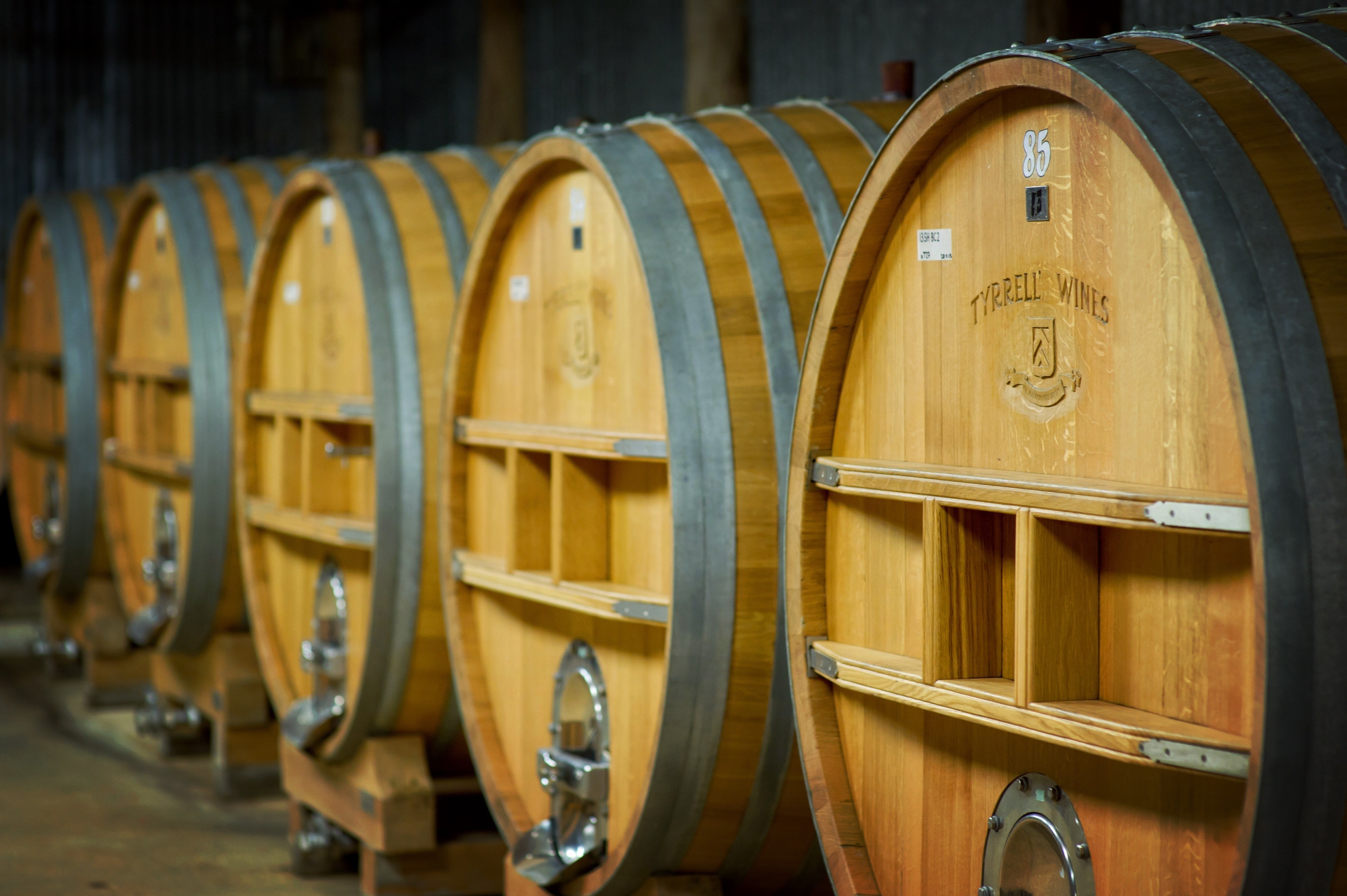 Aus nsw hunter valley wine barrels
