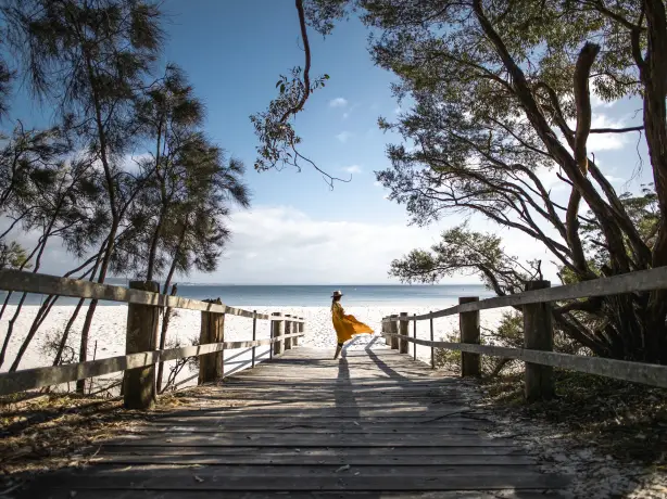 Aus nsw jervis bay beach view credit Tourism Australia