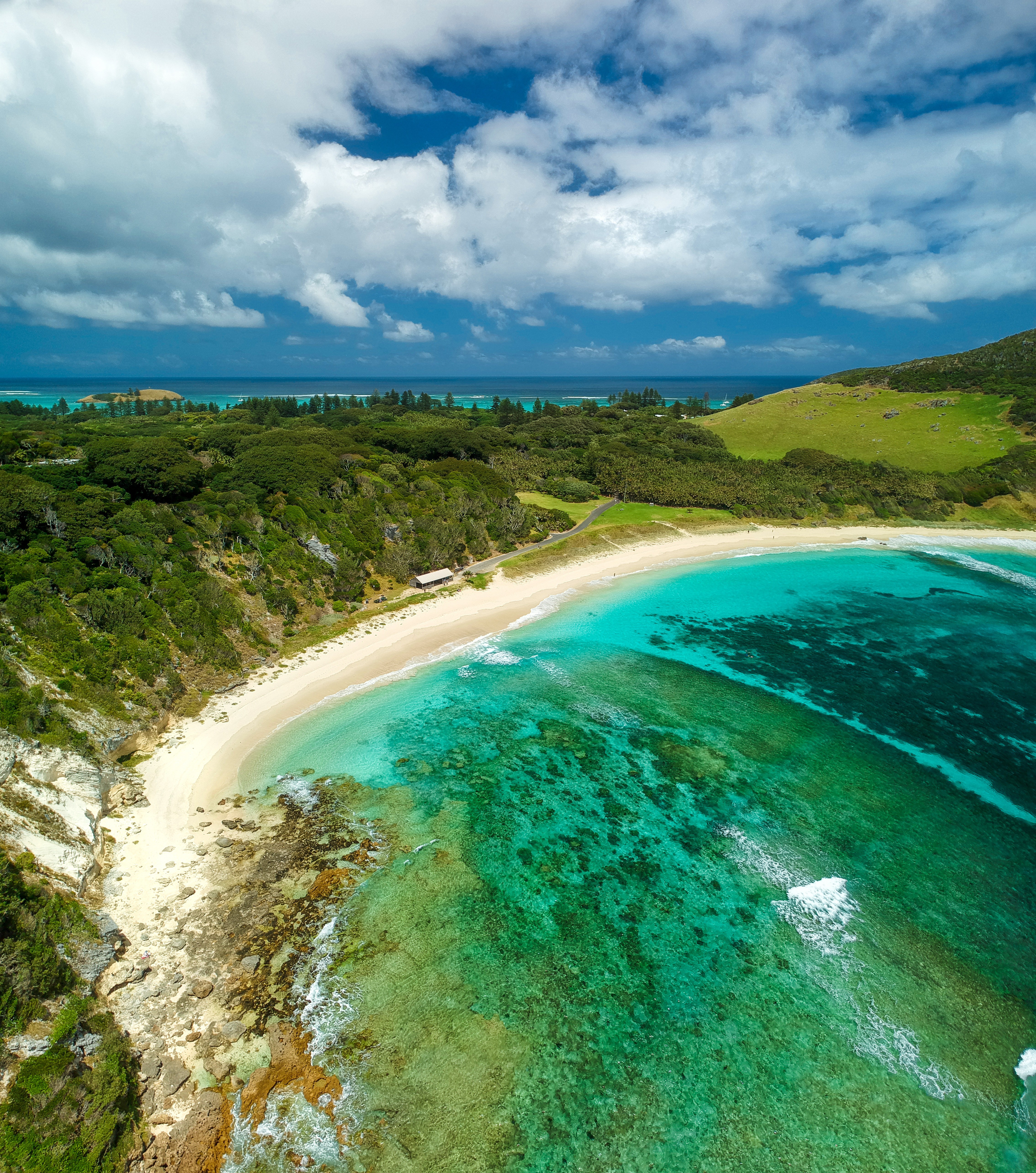 Aus nsw lord howe island beach coastal view