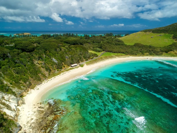 Aus nsw lord howe island beach coastal view
